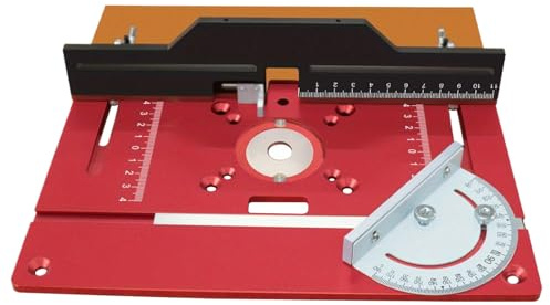 YNPQTDS d'insertion pour défonceuses | Outil de travail du bois avec trou central, table multifonction pour tailler et graver – Pour débutants, amateurs et professionnels pour couper, ébavurer