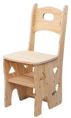 stepping stool Solid Wood Staircase Stool Multi-Function Folding Step Ladder with Anti-Slip Wide Pedal Suitable for Indoor Household Spaces small