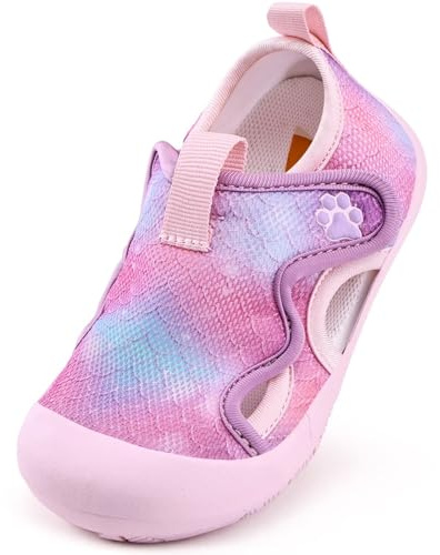 WateLves Toddler Wide Barefoot Water Shoes Kids Quick Dry Beach Shoes Girls Boys Non-Slip Aqua Athletic Sneakers for Hiking Swim Kayak Sport Accessories, Camping Essentials (Fish Scales, 23)