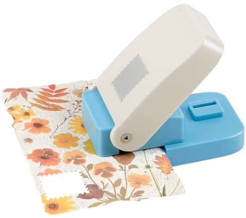 AOOSU Stämpelstansare, rektangulär frimärksstansare, stämpla spakstansare, stansare för hantverk, scrapbooking, pappershantverk, korttillverkning