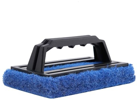 TOPINCN Práctica Herramienta de Limpieza de Peceras, Limpiador Raspador de Algas con Diseño Humanizado, Plástico + Poliéster, Negro, 5,7 X 3,5 X 2,7 Pulgadas, Mantener Limpias Las