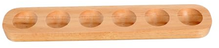 KOCKSHION Piatto Portauova in Legno Naturale, Vassoio per Uova da Frigo Design Espositivo, Uso Domestico e Cucina