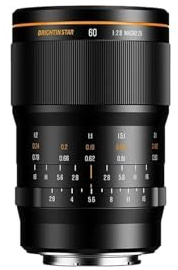 Compatibile con attacco M43, compatibile con attacco Fuji X, obiettivo macro con ingrandimento 2X F2.8 da 60 mm Obiettivo macro APS-C con messa a fuoco manuale(For M43 Mount)