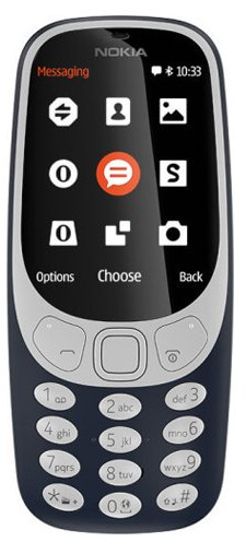 Nokia 3310 2.4Zoll Blau Funktionstelefon - Handys (Balken, Dual Sim, 6,1 Cm (2.4 Zoll), 2 Mp, 1200 Mah, Blau)