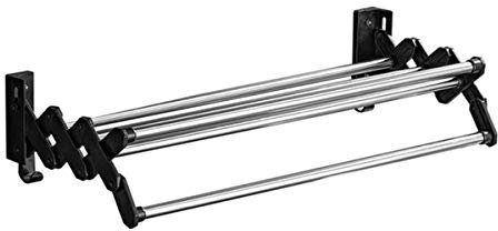 Fanxu Portasciugamani Stendibiancheria da Parete Estensibile Ripiegabile Stendino a Fisarmonica Metallo Stendibiancheria a Scomparsa per Interni o per Esterni (Color : Towel Rack, Size : 40cm)