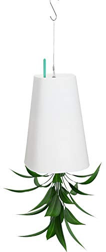 Ulikey Sky Planter, Vaso da Appendere sotto sopra, Vaso da Fiori Pianta in Plastica per Appendere Giardino di casa Ufficio Appeso pentola pianta Coperta Decorazione Esterna (Bianco)