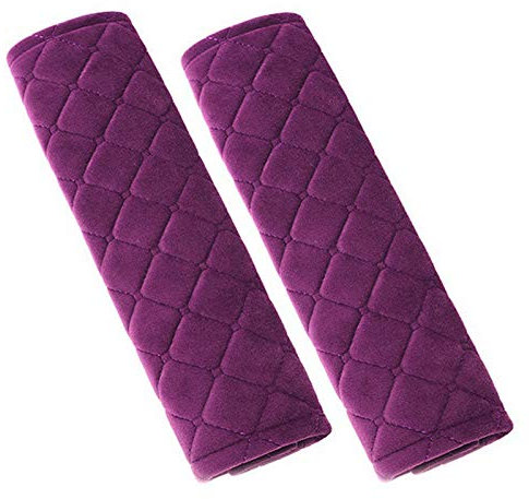 CHENGZI Universal-Sicherheitsgurt-Pads, weiche Komfort-Sicherheitsgurt-Schultergurt-Abdeckungen (Lila-A)