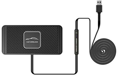 Katigan 5/7.5/10W C1 Car Qi Charger Pad Fast Charging Dock Station Non-Slip Mat