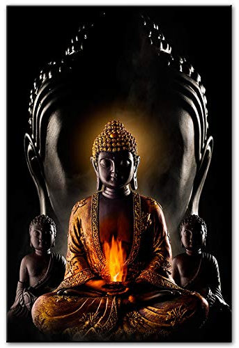 Reproduktionen Buddha Wandkunst Leinwanddrucke Moderne Buddha Leinwandkunst Gemälde Bilder Poster Wanddekor 60x80cm (23,6 x31,5) Rahmenlos