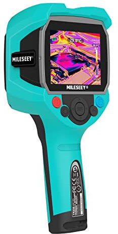 Infrarot Wärmebildkamera TR256A,MiLESEEY Handheld Thermokamera mit 256 * 192 Pixel IR-Auflösung 3,5 Zoll LCD-Anzeige,Wiederaufladbar,6 Paletten,mit Automatisch Verfolgung Kälte und Heiß Flecken