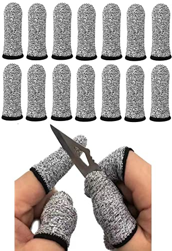 ZFYOUNG 14pcs Finger Cover Protector Anti-Cut Fingertip Finger Cover Anti-Cut Finger Bed Protector Reusable Finger Cover Thumb Finger Protector Bed Suitable for Work, Sculpture