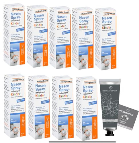Nasenspray Ratiopharm Kinder Set mit 6 x 10 ml. Inkl. Granatapfel Handseife von Apotheken-Express