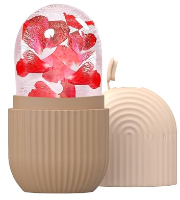 Joyeee rullo di ghiaccio facciale, Ice Roller, Eye Ice Massage Bellezza del viso Cura della pelle per Restringe i pori, antirughe, riduce il gonfiore, migliora l'elasticità della pelle, Marrone