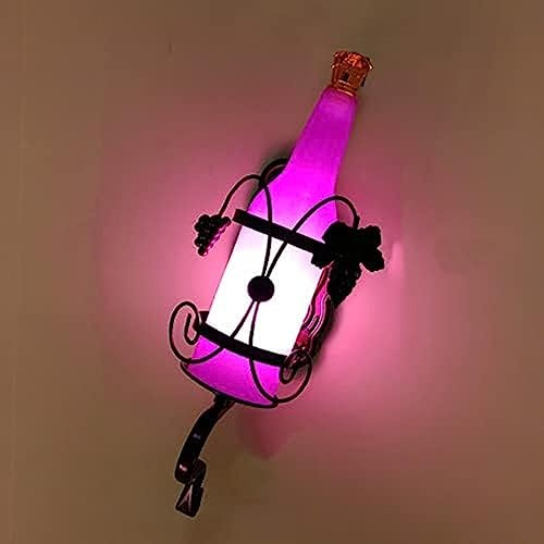 Retro Wine Bottle Sconce Bar Living Room Ktv Hairdresser Lamp Modern Creative Personality Soft LCD Unusual Lamps, E, 3W