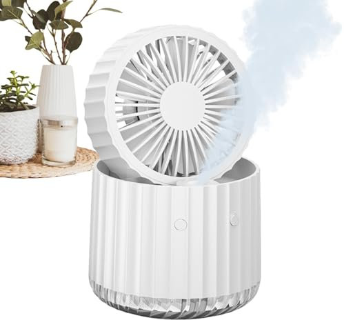 Ventilador de nebulización | Ventilador de niebla y pulverización de mesa | Ventilador de pulverización de agua portátil | Ventilador de niebla de agua para humectación de escritorio, ventilador de