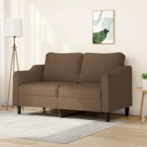 ShGaxin 2-Sitzer-Sofa Braun 140 cm Stoff, Loungesofa, Sofas & Couches, Relaxsofa, Couch für Wohnzimmer - 359362