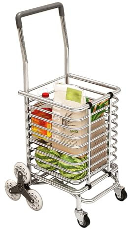 YEQING Carrello Spesa Pieghevole da 35 L, Carrello con 8 Ruote, Carrello per Salire Le Scale, Carico 40 kg, Carrelli della Spesa per la Spesa