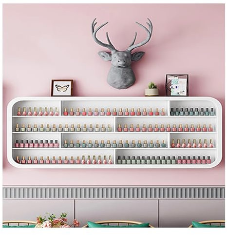 Wandmontiertes Nagellackregal – rechteckiges Essential O Display Regal vielseitige Parfümaufbewahrung für Salon und Zuhause – 100,1 cm Hängeständer