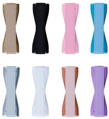 Bojueshaw 8Pack Self-Adhesive Phone Finger Holders,Multi-Color Anti-Slip Grips for One-Handed Use,Universal Smartphone Accessory