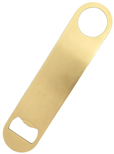 ApexPine Gold Stainless Steel Beer Bottle Opener for Home Bar Use | stainless steel beer bottle opener with hanging hole, gold finish, for home bar daily beer bottle opening