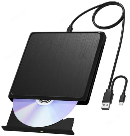 Agwuoetr USB3.0 External CD DVD RW Optical Drive Long Data Cable CD/DVD Player Burner Writer for Laptop Desktop PC11 10