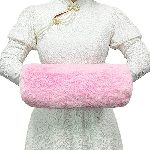 SwirlColor Manguitos de Mano de Brazo Calentamiento Piel Sintética Suave para Mujer & Muchacha en Invierno.