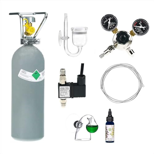 Guemmer products CO2 Anlage Aquarium Komplett-Set mit Mehrwegflasche für Aquarien, gefüllt, NEU - Verschiedene Varianten beachten (Ultimate, 2Kg)