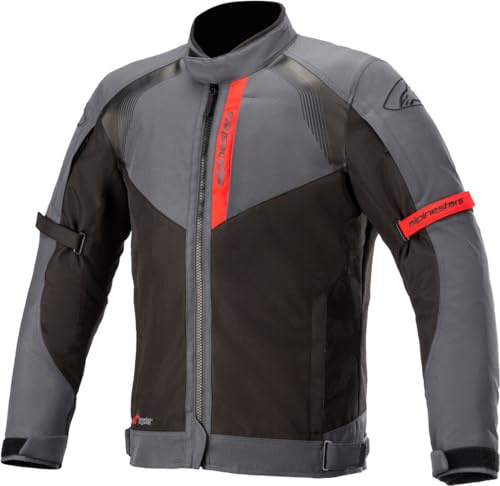 Alpinestars Headlands Drystar Giacca tessile moto, nero/grigio/rosso, M