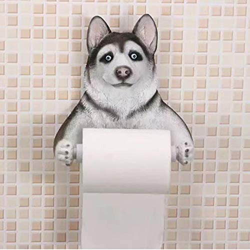 BDXZJ Kreative Toilettenpapierhalter Toilettenpapierhalter Ohne Bohren Hund Toilettenpapierhalter Wc Tablett Handtuch Box Halterung Papierrolle Rohr Rack