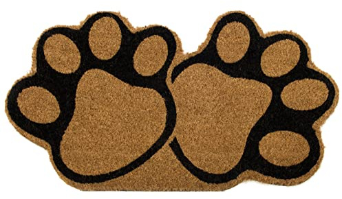 BIANCHERIAWEB Zerbino Entrata Ingresso Esterno Antiscivolo Cocco 40X70 Animal Paws