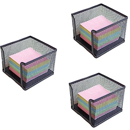 Ciieeo 3stücke Wire Mesh Notizspender Für Selbstklebende Haftnotizen Praktischer Desktop Organizer Für Büro Schule Und Zuhause Kompakte Metallbox Elegantem