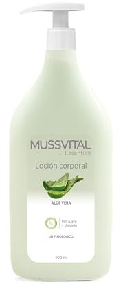 MUSSVITAL Essentials, Loción Corporal, Aloe Vera, Piel Suave y Delicada, 400 ml