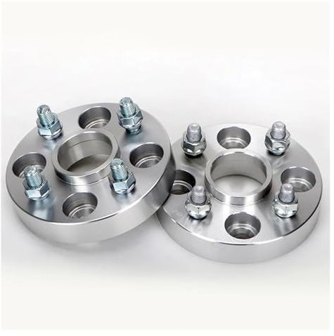 Auto Distanzscheiben 2PCS 20/25/30/35/40mm PCD 4x10 8 65,1mm Rad Spacer Adapter Für CITROEN Für C-Elysée C2/C3/C3-XR/C4/C4L/C4 Für Kaktus/DS3/DS4 M12XP1.5 Spurverbreiterungen (Size : 25mm Silver)