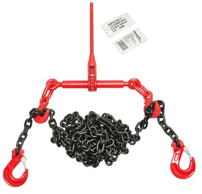 Catena di ancoraggio con tenditore a cricchetto, 6.3T, lunghezza 6m, spessore 10mm
