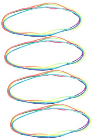 ibasenice Cats Cradle String Finger Rope Toys for Kids, 1.6m Rainbow Color Hand Game Strings for Children’s Finger Exercise and Party Play, 4pcs Set Individual Card Packaging