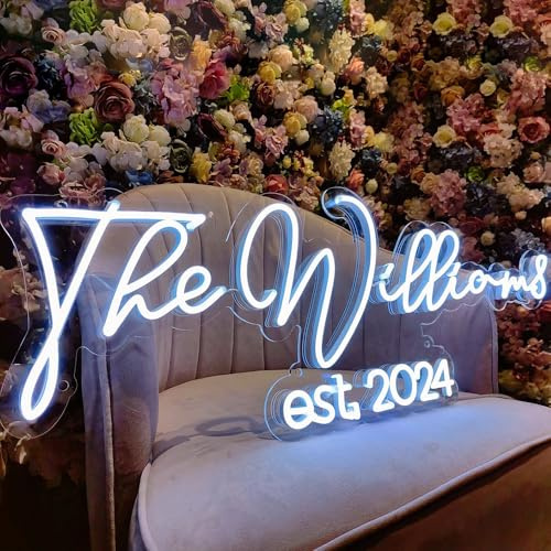 Cozifitgear Neon Schild Personalisiert,Neon Sign Personalisiert,led Schild für Hochzeit, Geburtstag, Jubiläum, Party, Bar, Firmen logo,Neonlicht für Gaming Zimmer Schlafzimmer Heim Deko