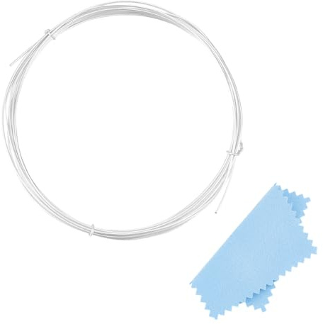 UNICRAFTALE 22 Gauge 2m 925 Sterling Halbhart Silberdraht Runder Metalldraht Silberfarben Biegsamer Metall Basteldraht Zum Verpacken von Schmuck Basteln Und Blumendraht Weihnachtsschmuck