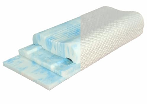 Reidelshöfer Orthopädisches Schlafkissen Sensation Vario | Höhenverstellbares Nackenstützkissen aus Gel-Visco-Schaum | Kissen, Kopfkissen