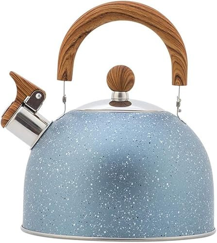 ABBNIA Stove Top Kettle Whistling Kettle for All Hob/Stove Gas Induction Food Grade Stainless Steel Elegant Design Teakettle Teapot with Handle