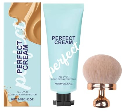 Body Coverage Perfector med borste, heltäckande komplexion Perfector, långvarig CC Cream Foundation, tatuering Cover Up Makeup, vattentätt hudbläck, hydrating full cover concealer (medium)
