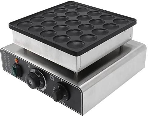 Generic Muffin Making Machine, 850W Mini Dutch Pancake Baker Uniforme de Acero Inoxidable Calefacción Non -Stick Coating para Restaurante (Enchufe de la UE 220V)