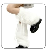 FloralGrace Faux Fourrure Chaussettes Guêtres Dames Chaudes Manchettes De Bottes pour Fête