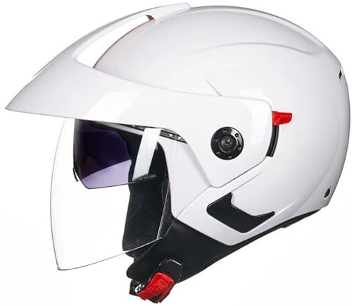 Casque Moto Vintage Casques Jet avec Visière Casques Bols Casque Mobylette avec Lunettes Homologué Dot/ECE Rétro Demi Casque Moto Vélo Scooter Chopper pour Adultes Homme Et Femme