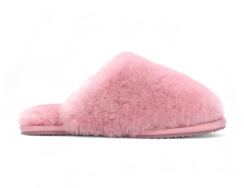 Infinity Leather Chaussons en Peau de Mouton Pour Femme – Mules D'Hiver Aurora Chaudes Doublées de Fourrure, Chaussures D'Intérieur Confortables et en Peau de Mouton Véritable