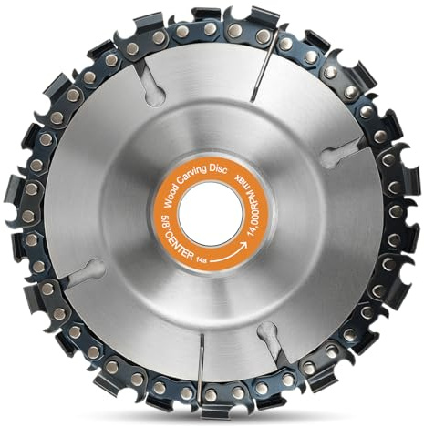 Disque Bois Meuleuse 100mm, 1 unité Disques à ébarber, Disque Bois Meuleuse en Bois en Carbure de Tungstène, Disques de Meulage pour Façonner, Meuler, Couper et Sculpture