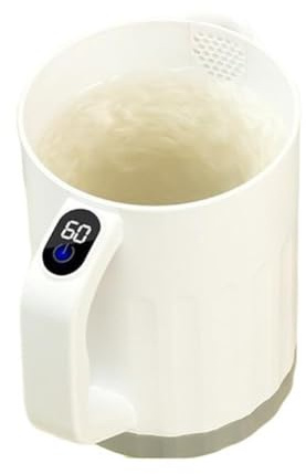 NiuLumea Tazza da caffè auto-mescolante con display della temperatura, tazza di miscelazione automatica ricaricabile USB, tazza da viaggio portatile per uso domestico ufficio esterno, 18 x 16 x 11 cm