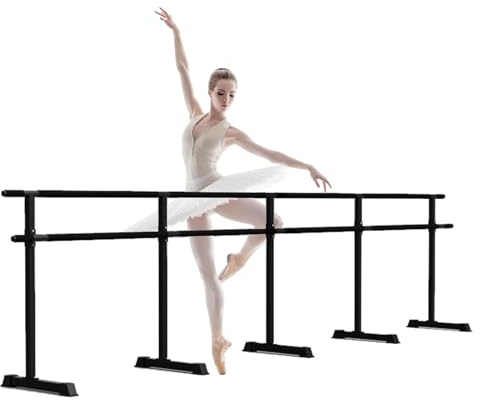 Barre de Ballet Double Portable et réglable avec Coussinets antidérapants en Caoutchouc, idéale pour Le Fitness, Les étirements et la Danse à Domicile ou en Studio, pour Adultes (Danse, Yoga