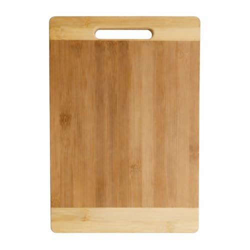 Tagliere in Bambù 36x26 cm con Manico – Antigraffio e Antibatterico – Ideale per Cucina – Idea Regalo Elegante per Festa della Mamma – Design Naturale