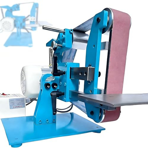 Levigatrice da banco da 750W/1100W, levigatrice a nastro elettrica con nastri da 915x50 mm, smerigliatrice a nastro con motore brushless, utilizzo verticale e orizzontale(1100W)
