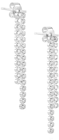 LillyMarie Elegante Lange Ohrringe Aus Sterlingsilber Mit Funkelnden Kristallen In Tropfenlinie